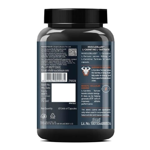 L-Carnitine L-Tartrate 60 capsules • Unflavoured