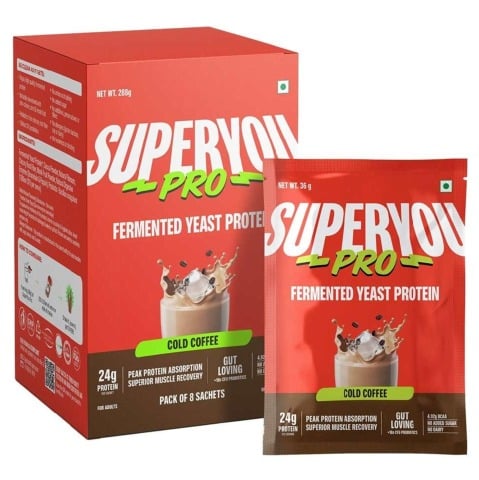 1 - Superyou Pro Fermented Yeast Protein,  0.63 lb  Cold Coffee 