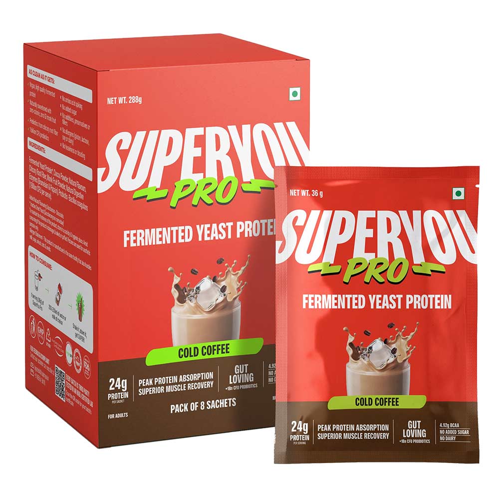 1 - Superyou Pro Fermented Yeast Protein,  0.63 lb  Cold Coffee 