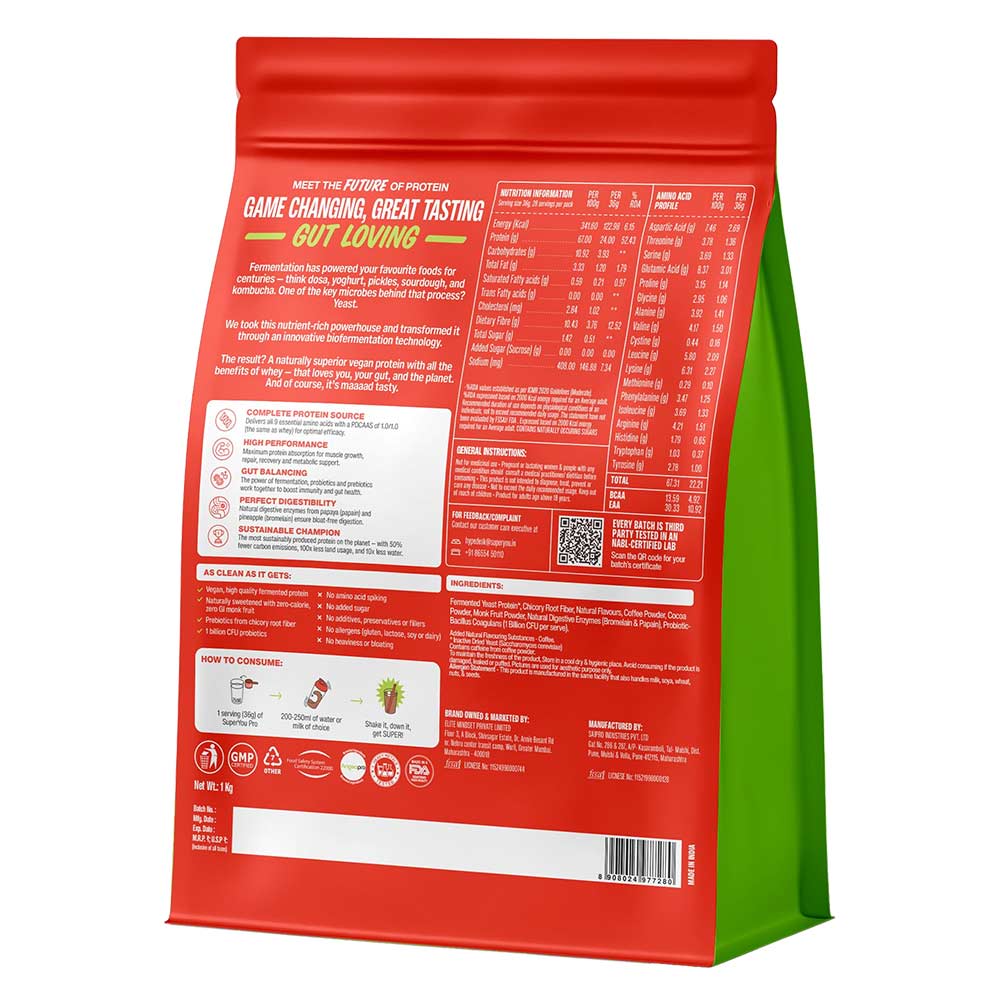2 - Superyou Pro Fermented Yeast Protein,  2.2 lb  Cold Coffee 