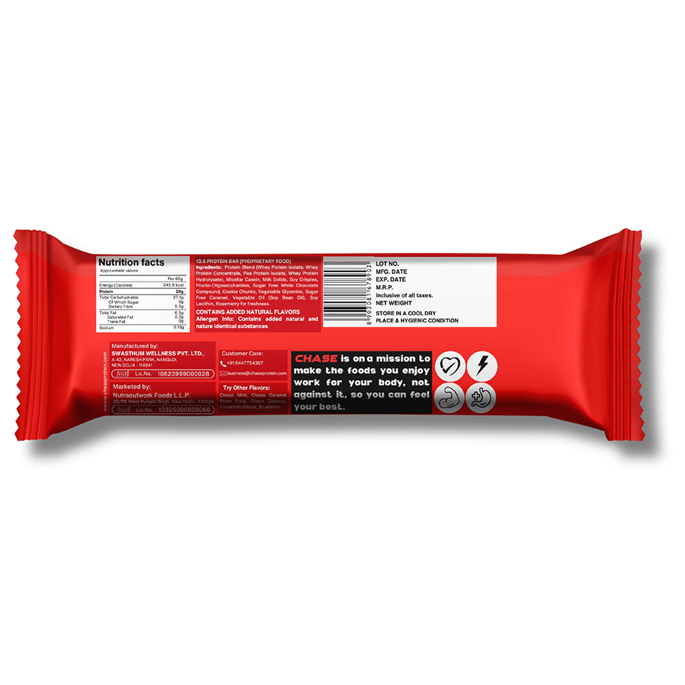 2 - Chase Protein Bar (20g Protein),  6 bar(s)  Biscoft Cheesecake 