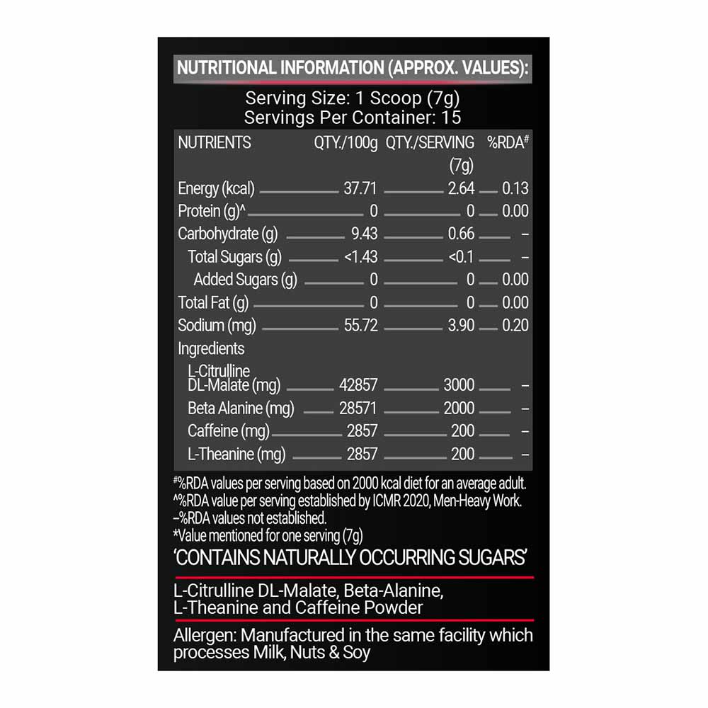 6 - MuscleBlaze PRE Workout 200 Xtreme,  0.23 lb  Strawberry Watermelon Ice 