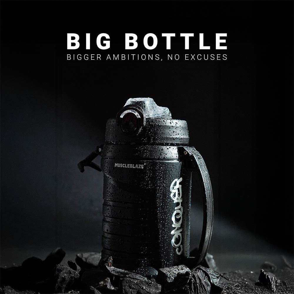 3 - MuscleBlaze Hydration Tank,  Onyx Black  2 L