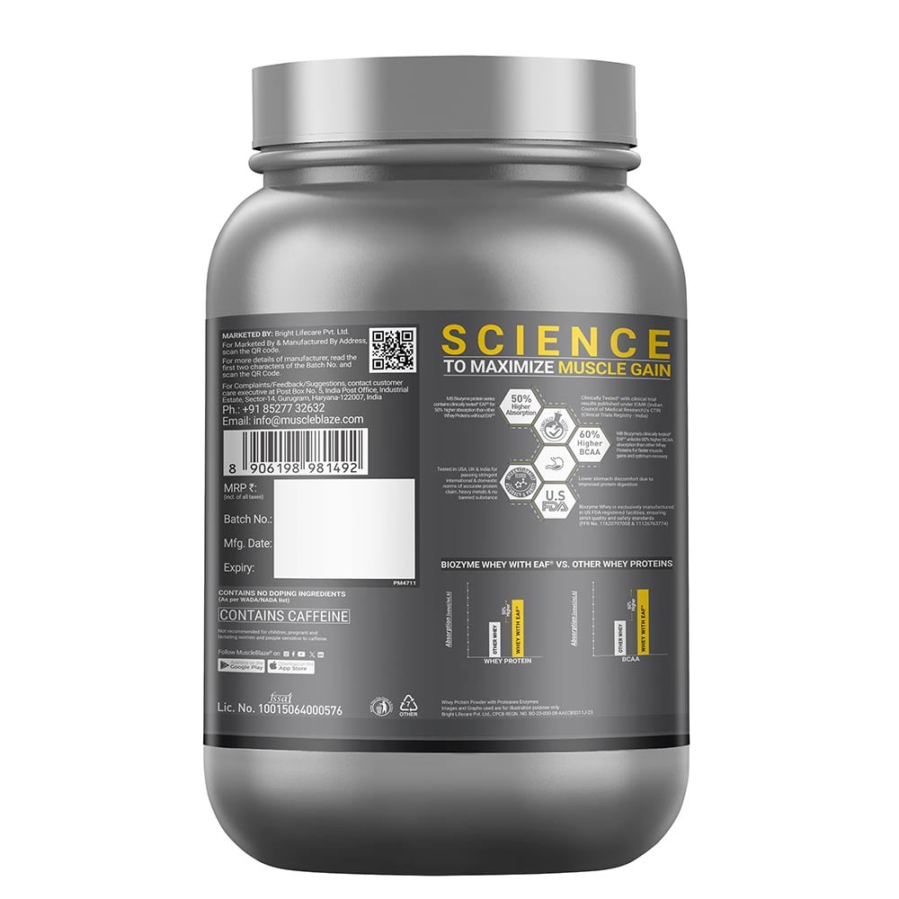4 - MuscleBlaze Biozyme Performance Whey,  2.2 lb  Blue Tokai Cafe Latte 
