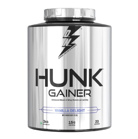 1 - Divine Nutrition Hunk Gainer,  6.6 lb  Vanilla Delight 