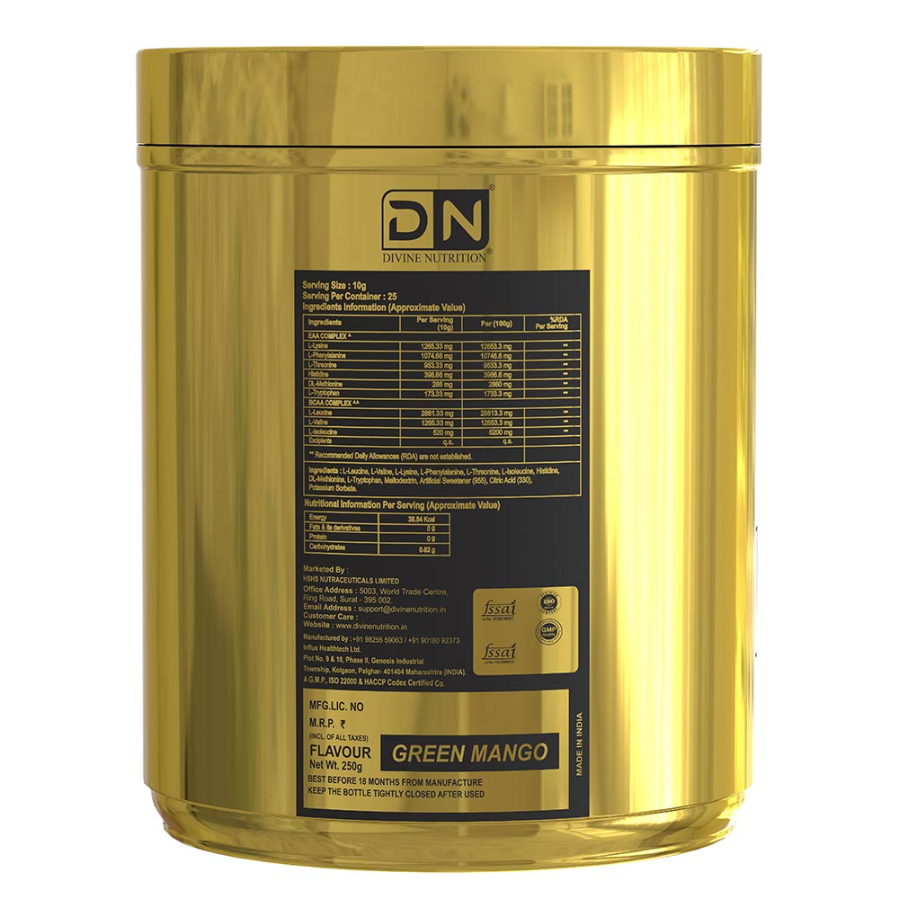 3 - Divine Nutrition EAA,  Green Mango  0.55 lb  25 Servings 