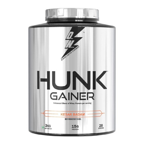1 - Divine Nutrition Hunk Gainer,  6.6 lb  Kesar Badam 