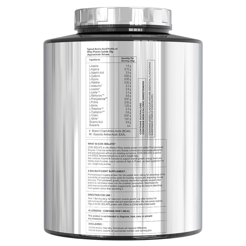 3 - Divine Nutrition Icon Isolate,  4.4 lb  Triple Chocolate 