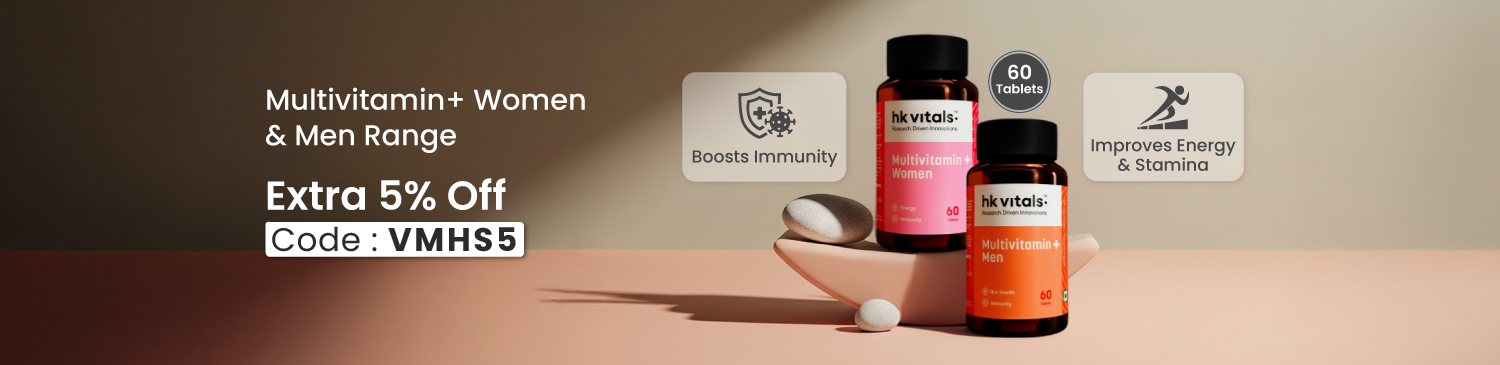 Multivitamin+ Men & Women Plus | Extra 5% off on 60 Tabs | VMHS5