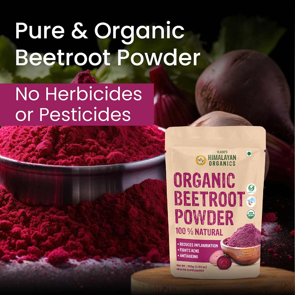 6 - Vlado's Himalayan Organics Organic Beetroot Powder,  100 g 