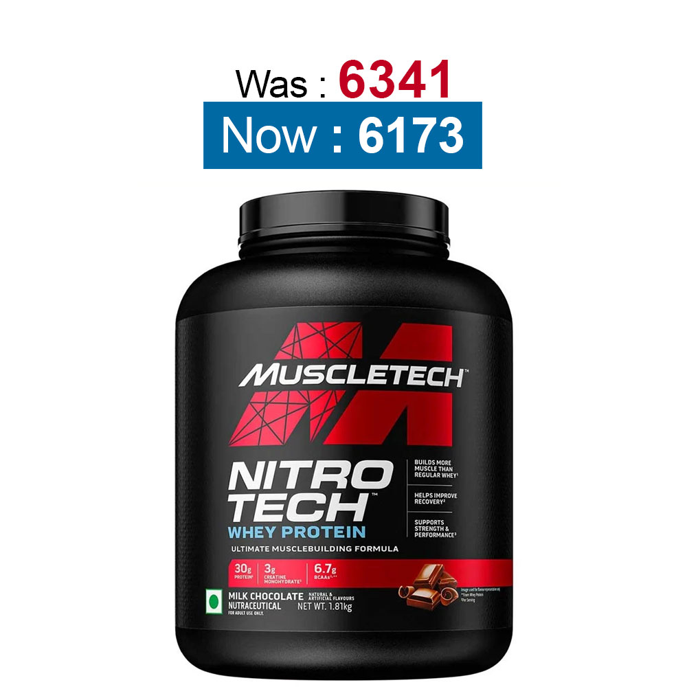MuscleTech NitroTech Whey Protein,  4 lb  Milk Chocolate - India 
