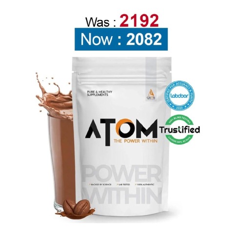 AS-IT-IS Nutrition ATOM Whey Protein with Enzymes,  2.2 lb  Mocha Cappuccino 