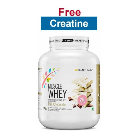 Healthfarm Muscle Whey,  4.4 lb  Milk Chocolate 