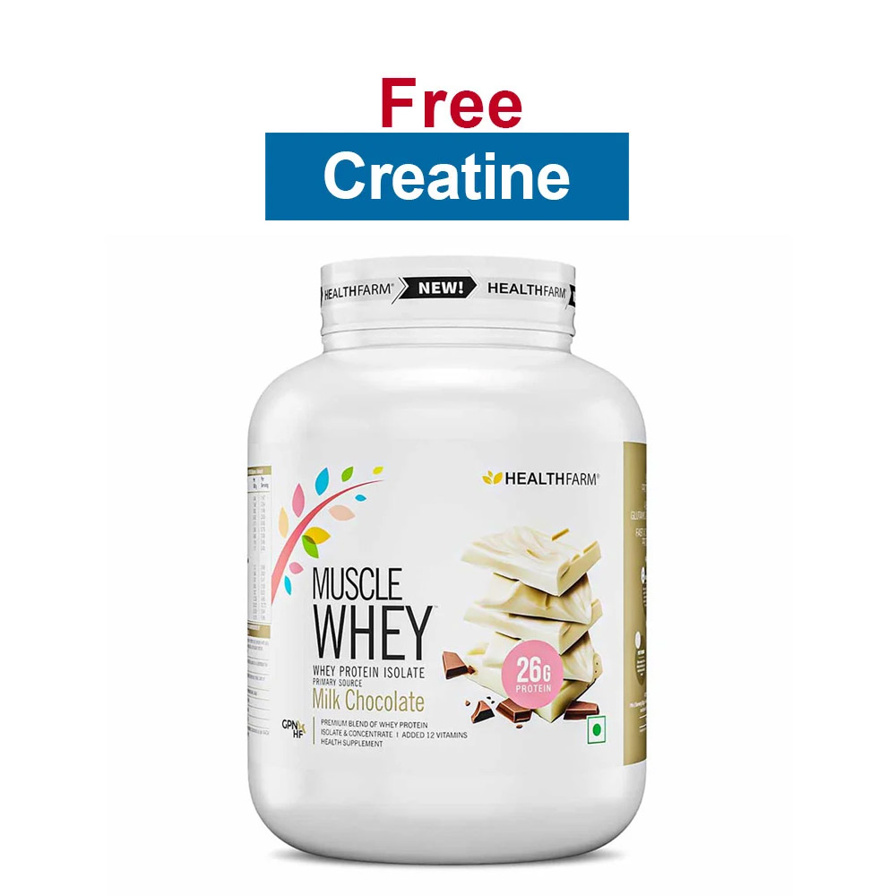 Healthfarm Muscle Whey,  4.4 lb  Milk Chocolate 
