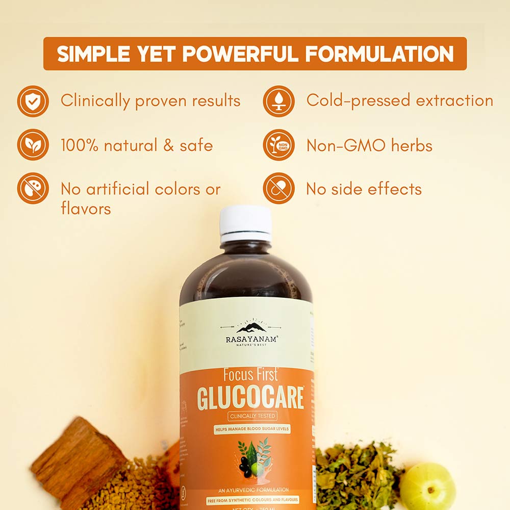 6 - Rasayanam GlucoCare Juice 750 ml & Pure Amla Juice Combo,  Natural  750 ml 