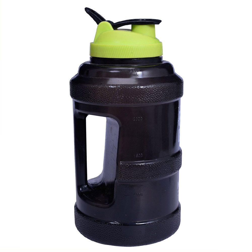 2 - GHC Nutrigize Leakproof Gallon Water Bottle,  Black with Green Cap  2.5 L 