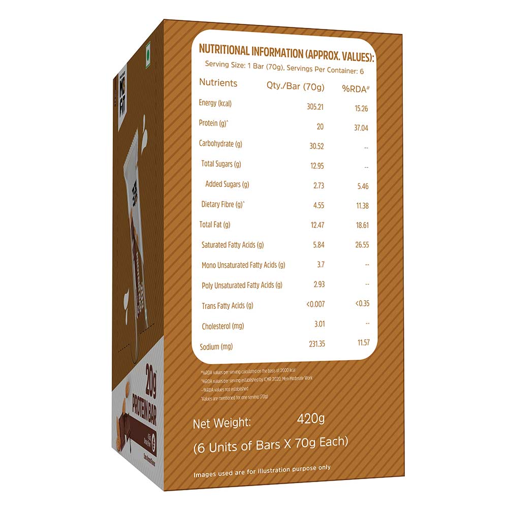 6 - MuscleBlaze Protein Bar (20 gm Protein),  6 bar(s)  Choco Almond 