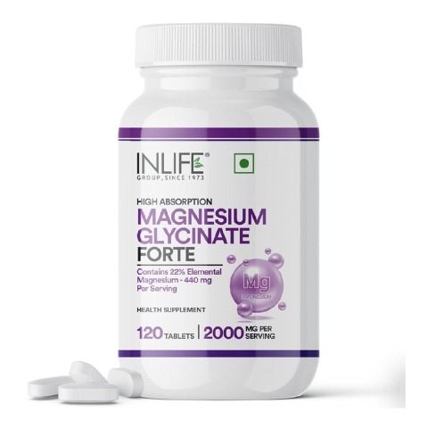 1 - INLIFE Magnesium Glycinate Forte,  Unflavoured  120 tablet(s) 