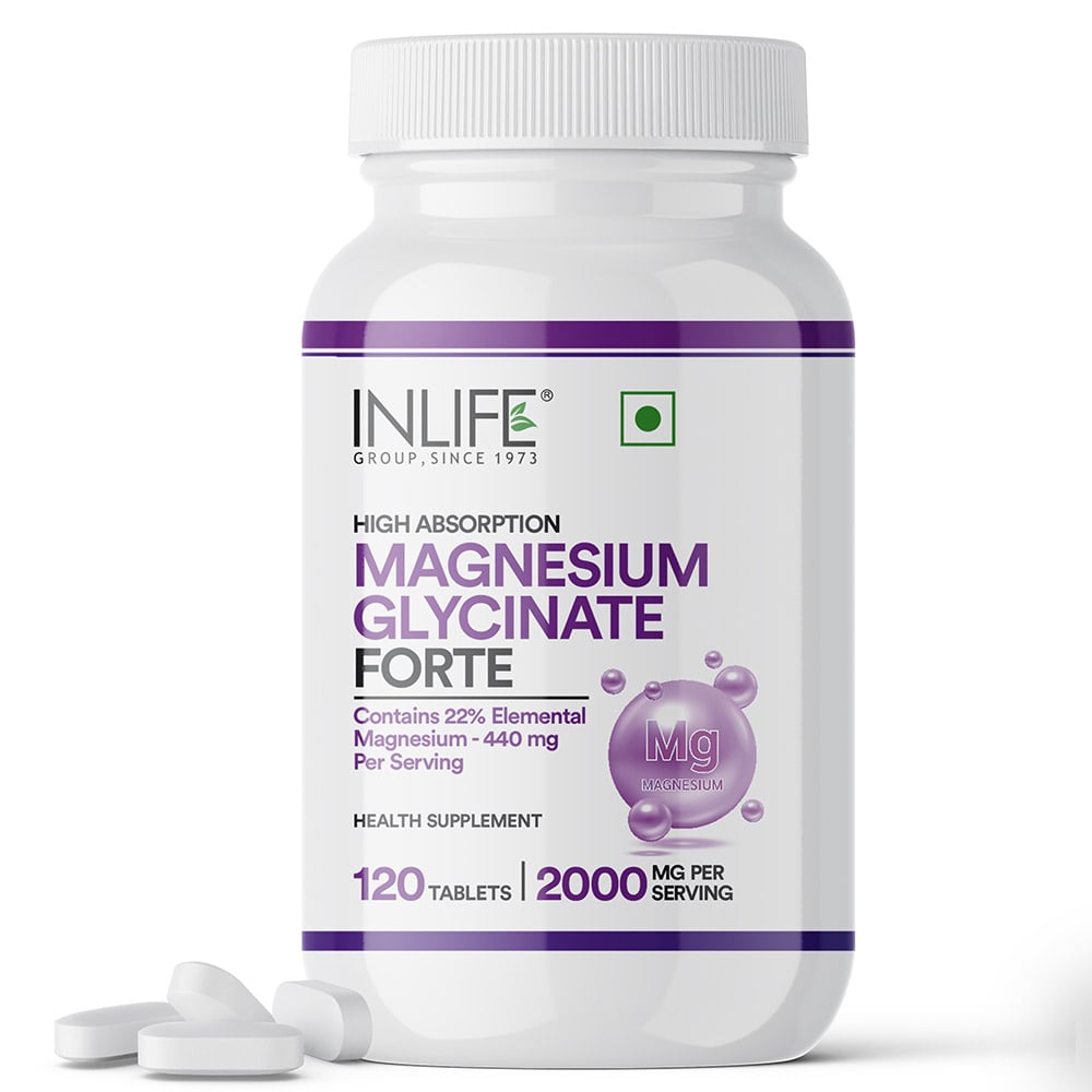 1 - INLIFE Magnesium Glycinate Forte,  Unflavoured  120 tablet(s) 