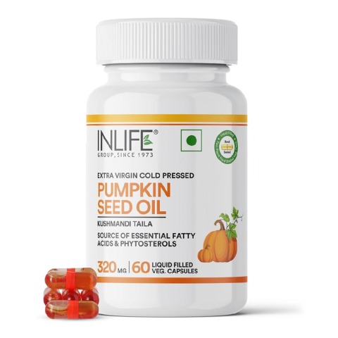 1 - INLIFE Pumpkin Seed Oil 320mg,  60 veggie capsule(s) 