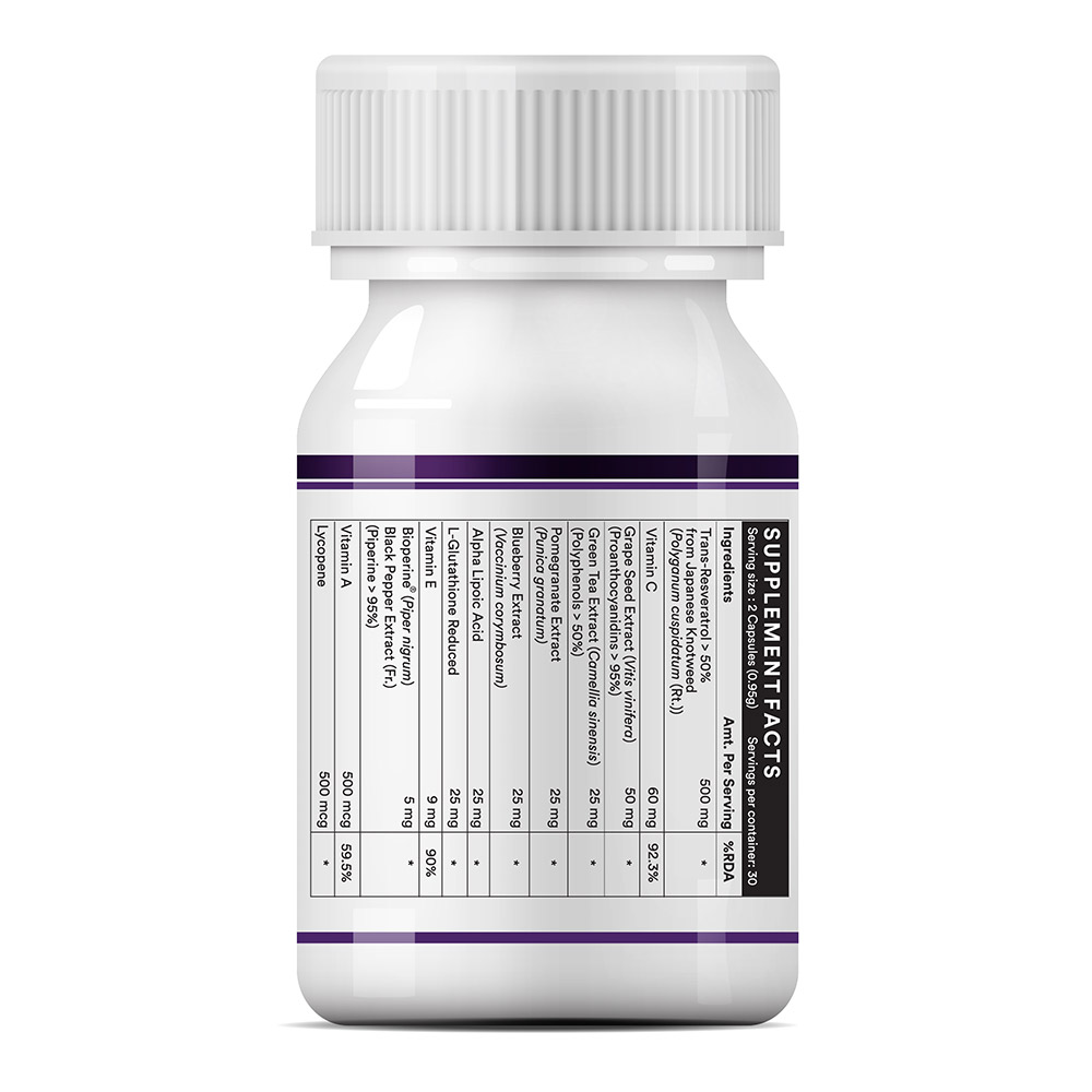 5 - INLIFE Natural Resveratrol 750mg,  60 veggie capsule(s) 