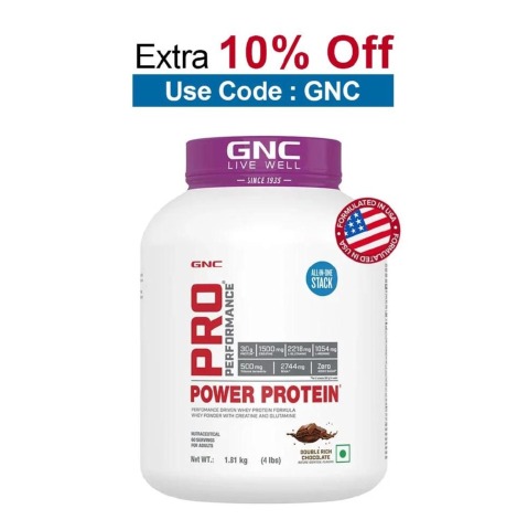 GNC Pro Performance Power Protein,  4 lb  Double Rich Chocolate 