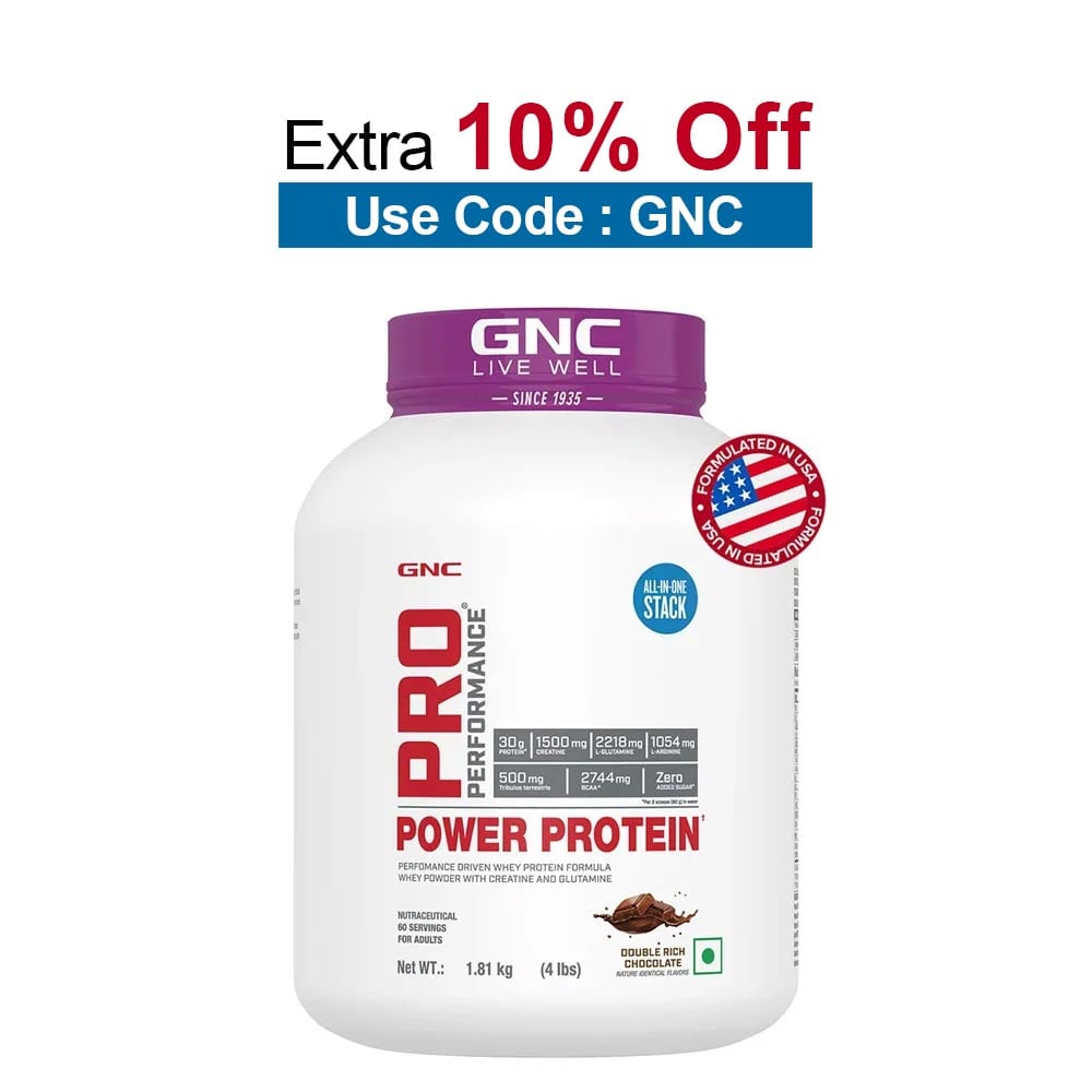 GNC Pro Performance Power Protein,  4 lb  Double Rich Chocolate 
