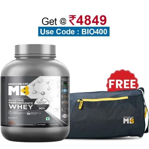MuscleBlaze Biozyme Performance Whey, 3.85 lb Rich Chocolate