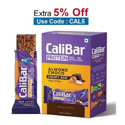 Calibar Protein Bar 20g Protein, 6 bar(s) Almond Choco