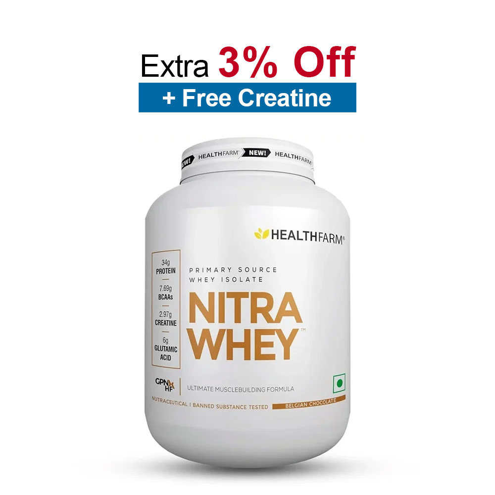 Healthfarm Nitra Whey,  4.4 lb  Belgian Chocolate 