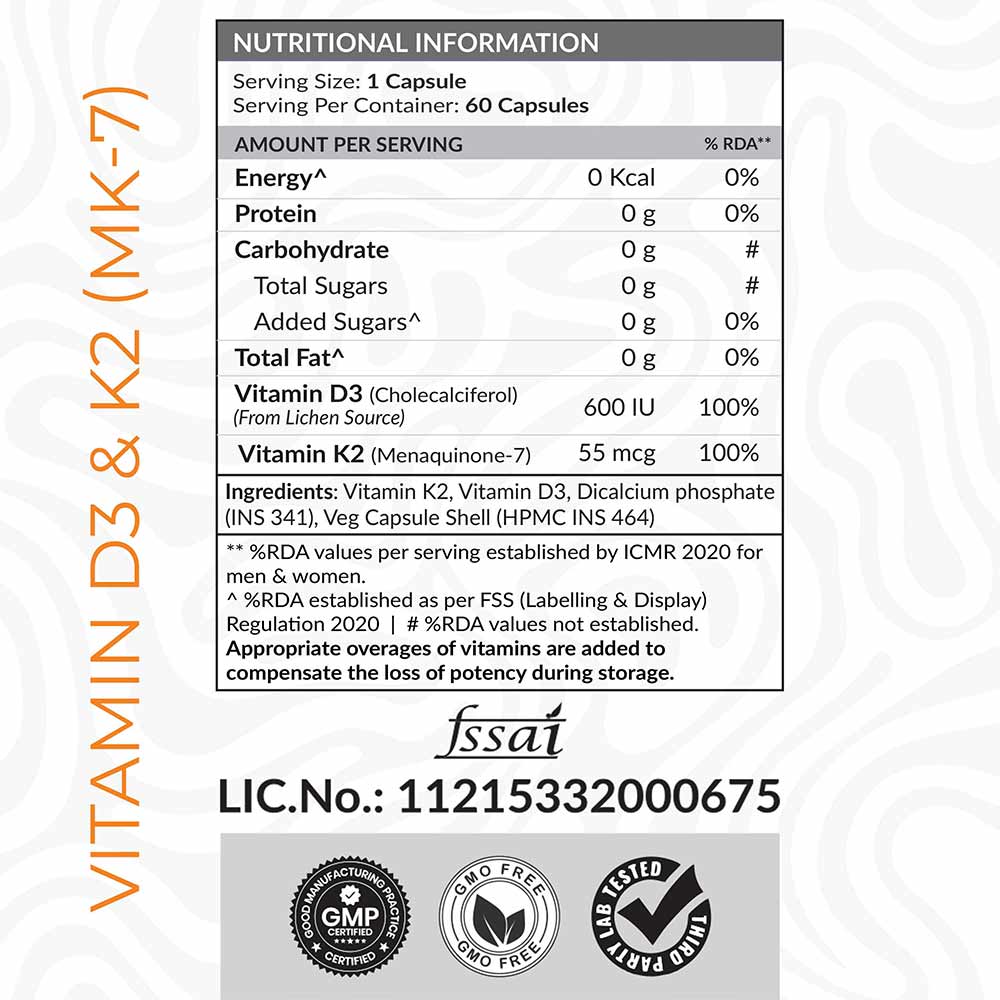 4 - AS-IT-IS Nutrition Vitamin D3 & K2 (MK-7),  60 veggie capsule(s)  Unflavoured 