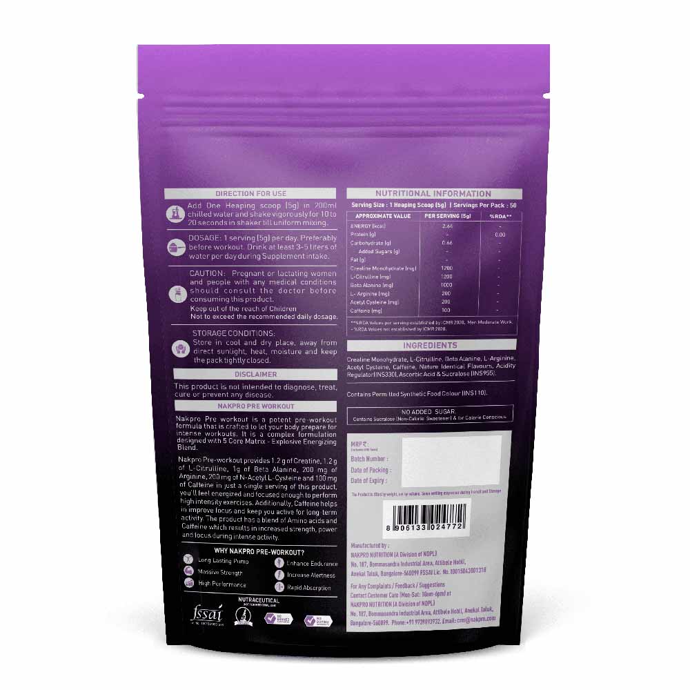 2 - Nakpro Pre-Workout,  0.55 lb  Tangy Orange 