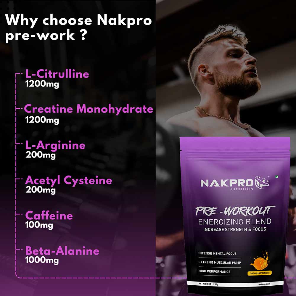 3 - Nakpro Pre-Workout,  0.55 lb  Tangy Orange 