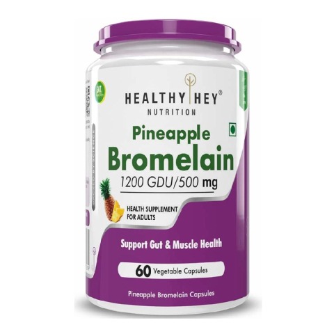 1 - HealthyHey Nutrition Pineapple Bromelain,  60 capsules 