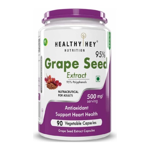 1 - HealthyHey Nutrition Grape Seed Extract,  90 capsules 