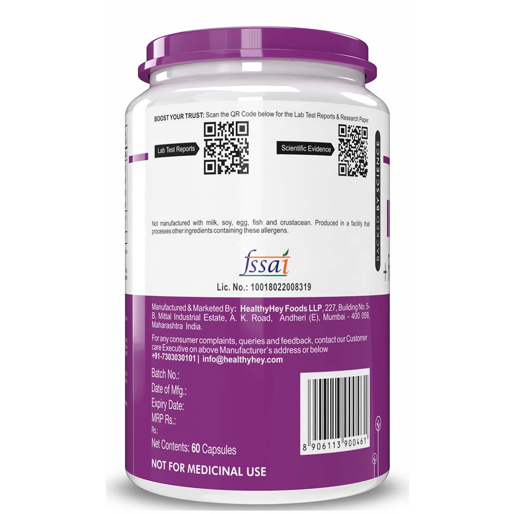 3 - HealthyHey Nutrition Iron for Men with Vit B12 Folic Acid & Vit C,  60 capsules 