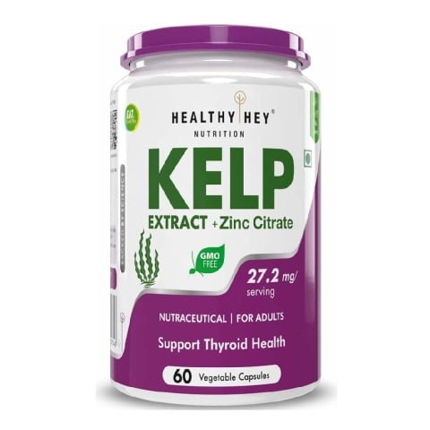 1 - HealthyHey Nutrition Kelp Extract + Zinc Citrate,  60 veggie capsule(s) 