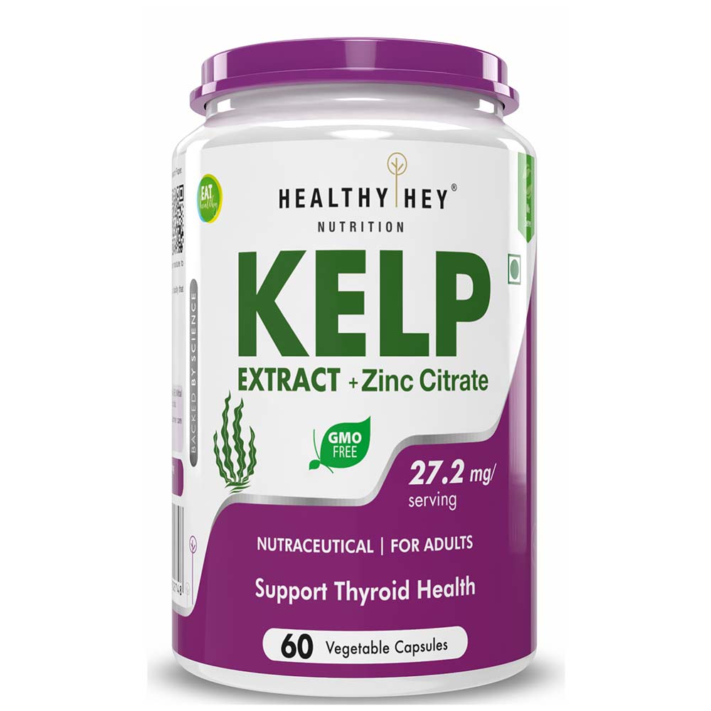 1 - HealthyHey Nutrition Kelp Extract + Zinc Citrate,  60 veggie capsule(s) 