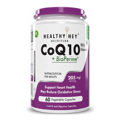 1 - HealthyHey Nutrition CoQ10 with Bioperine 205mg,  60 veggie capsule(s) 