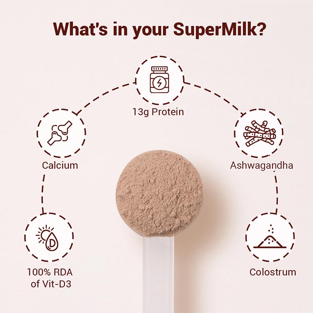 4 - Supermilk Height+ for Girl 13+ years,  800 g  Double Chocolate  13+ Yrs  Girl  Height+  With Unrefined Sugar