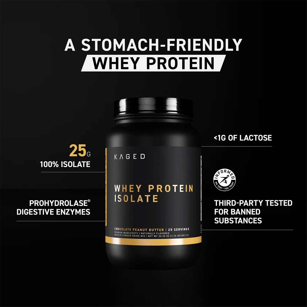 3 - Kaged Muscle Whey Protein Isolate,  3 lb  Chocolate Peanut Butter 