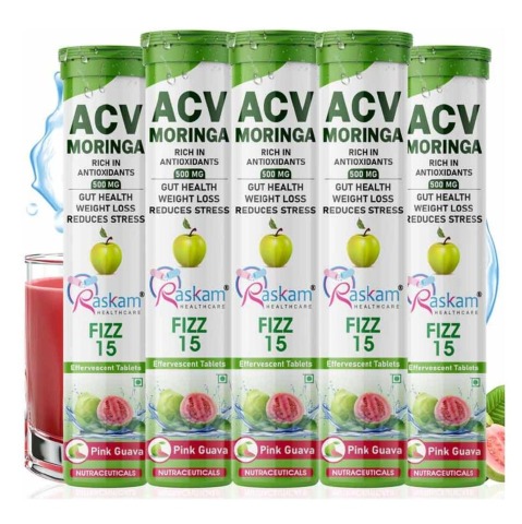 1 - Raskam ACV Moringa,  15 tablet(s)  Pink Guava (Pack of 5) 