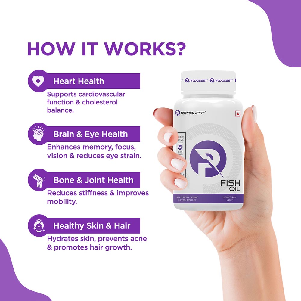 4 - Proquest Fish Oil 1000mg,  60 softgels 