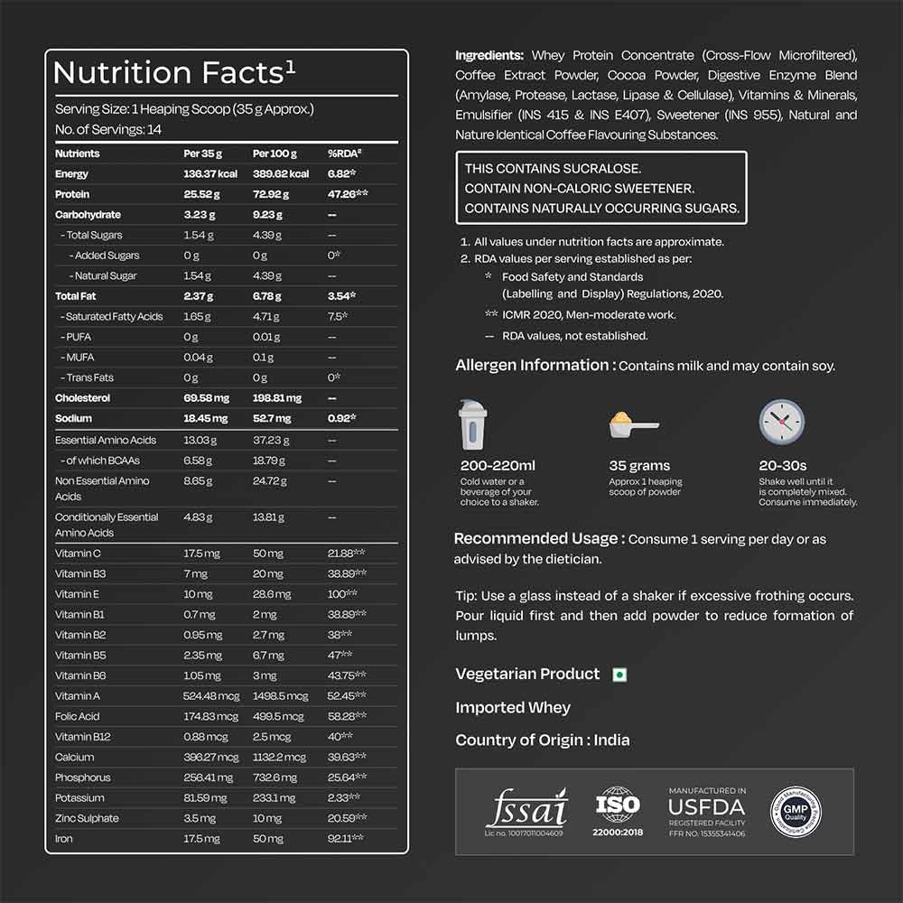 6 - Nutrabay Gold Concentrate Whey Protein,  1.1 lb  Cafe Mocha 