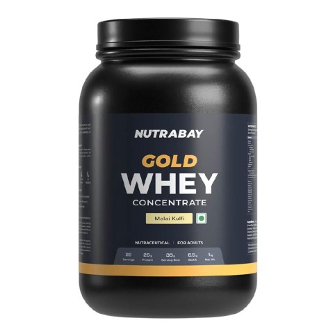 1 - Nutrabay Gold Concentrate Whey Protein,  2.2 lb  Malai Kulfi 