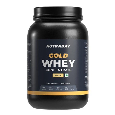 1 - Nutrabay Gold Concentrate Whey Protein,  2.2 lb  Mango 