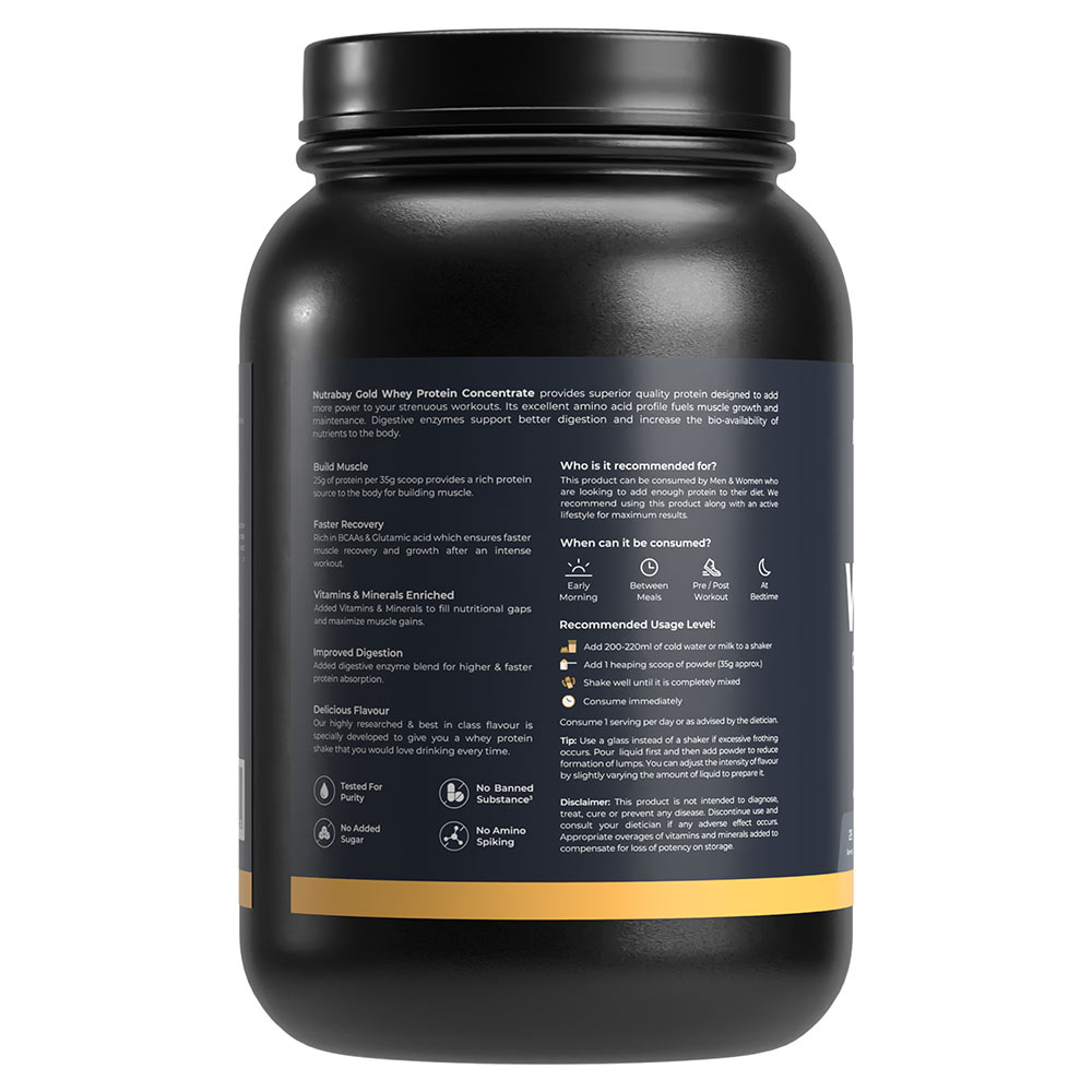 7 - Nutrabay Gold Concentrate Whey Protein,  2.2 lb  Mango 