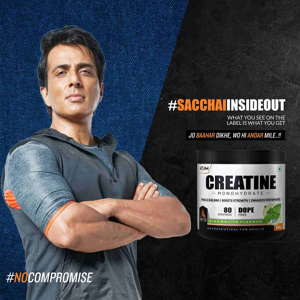 5 - AS-IT-IS Nutrition ATOM Creatine Monohydrate,  Mint Mojito  0.55 lb 