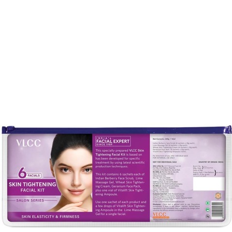 1 - VLCC Skin Tightening Facial Kit,  252 g  for All Skin Types  (6 Facials - 240g + 12ml) 