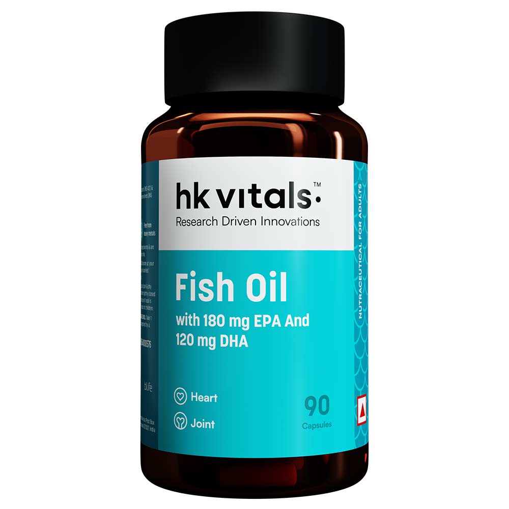 2 - HealthKart HK Vitals Fish Oil 1000mg with 180mg EPA and 120mg DHA,  90 capsules 